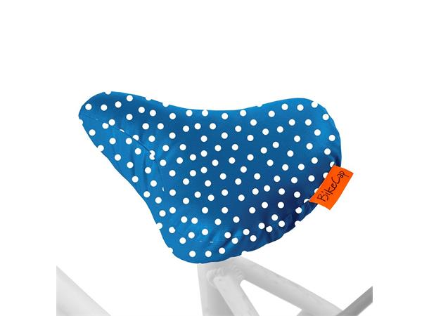 Bikecap setetrekk blå polkadot 