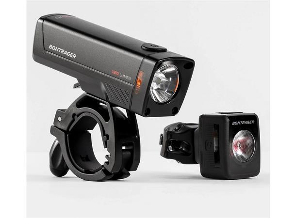 Bontrager Lykt Ion Pro RT + Flare RT Sykkellys sett, 1300 lumen 