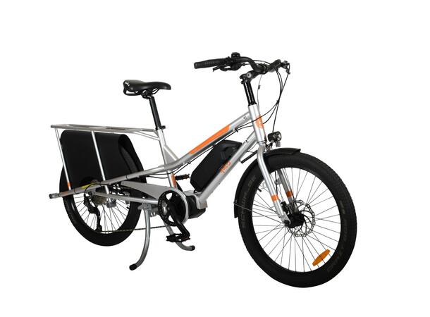 Yuba Kombi E5 Transportsykkel Shimano E5000 elsykkel, Silver 