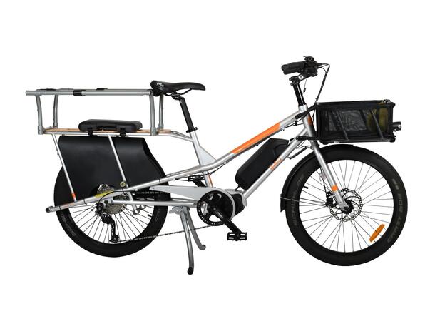 Yuba Kombi E5 Transportsykkel Shimano E5000 elsykkel, Silver 