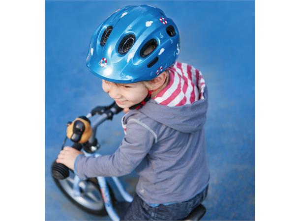 ABUS Sykkelhjelm Smily Blue Car ABUS str: Small (45 - 50 cm)