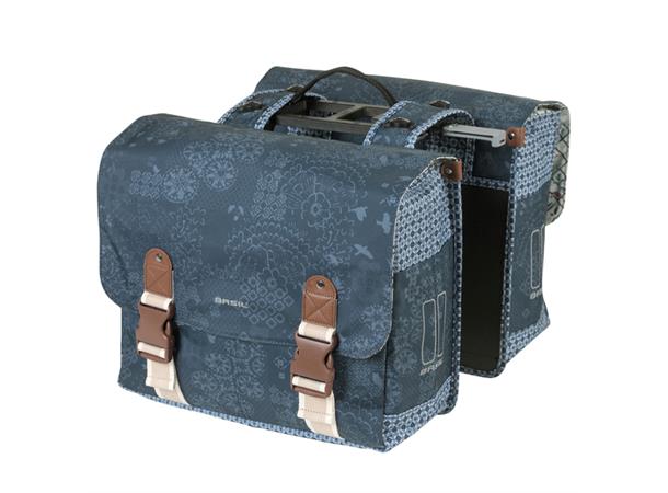 Basil Dobbel Sykkelveske MIK Boheme 2 x 17,5 liter, Indigo Blue 