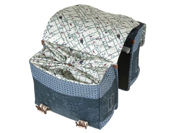 Basil Dobbel Sykkelveske MIK Boheme 2 x 17,5 liter, Indigo Blue 