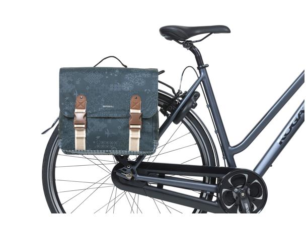 Basil Dobbel Sykkelveske MIK Boheme 2 x 17,5 liter, Indigo Blue 