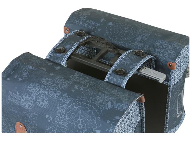 Basil Dobbel Sykkelveske MIK Boheme 2 x 17,5 liter, Indigo Blue 