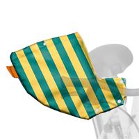 Bikecap håndvarmere Yellow Green Stripes Styrevotter