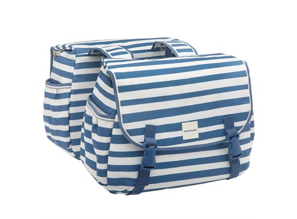 New Looxs Dobbel sykkelveske Joli 2 x 17 liter, Blue stripe