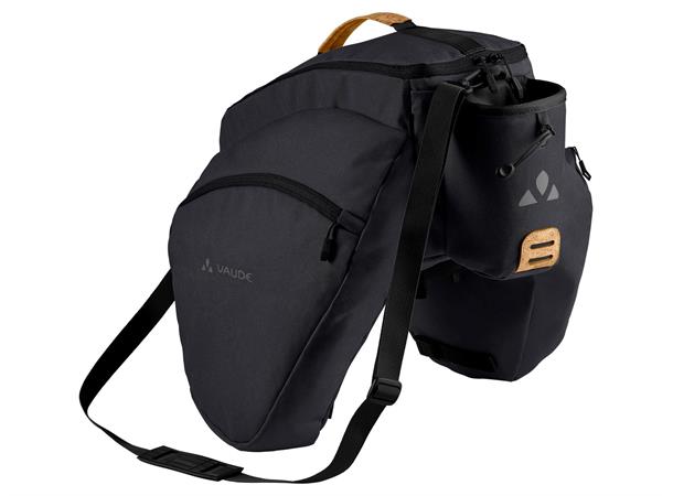 VAUDE Dobbel sykkelveske eSilkroad Plus 22 liter totalt, Black