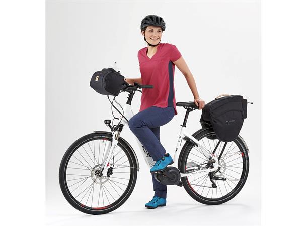 VAUDE Dobbel sykkelveske eSilkroad Plus 22 liter totalt, Black 