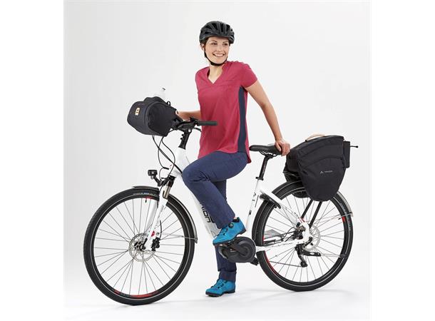 VAUDE Dobbel sykkelveske eSilkroad Plus 22 liter totalt, Black