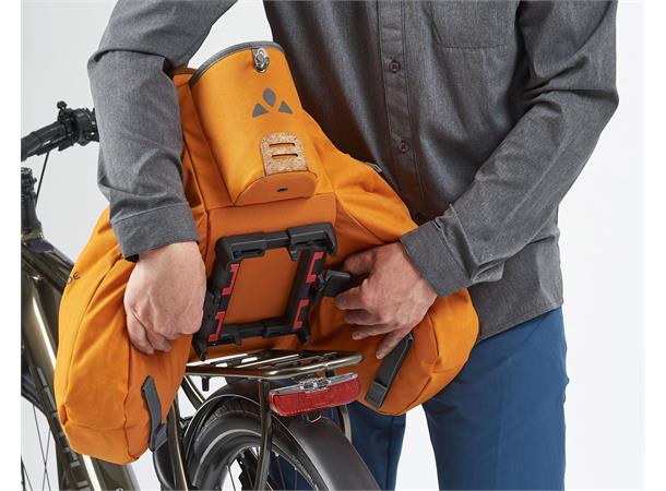 VAUDE Dobbel sykkelveske eSilkroad Plus 22 liter totalt, Black