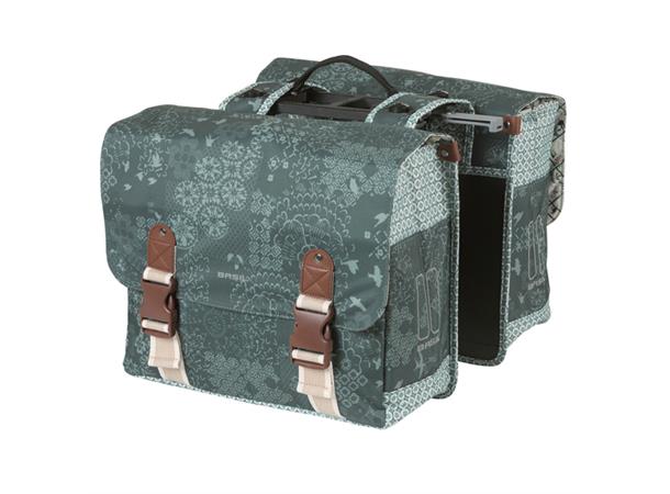 Basil Dobbel Sykkelveske MIK Boheme 2 x 17,5 liter, Forest Green 