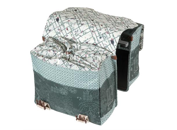 Basil Dobbel Sykkelveske MIK Boheme 2 x 17,5 liter, Forest Green 