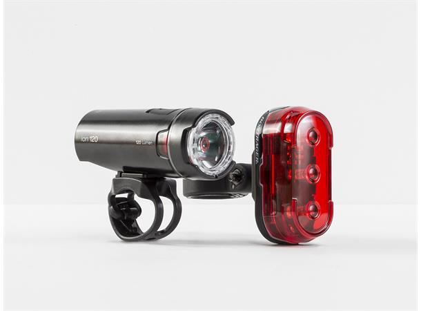 Bontrager Lykt Ion 120 + Flare 1 Sykkellys sett, 120 lumen