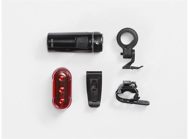 Bontrager Lykt Ion 120 + Flare 1 Sykkellys sett, 120 lumen 