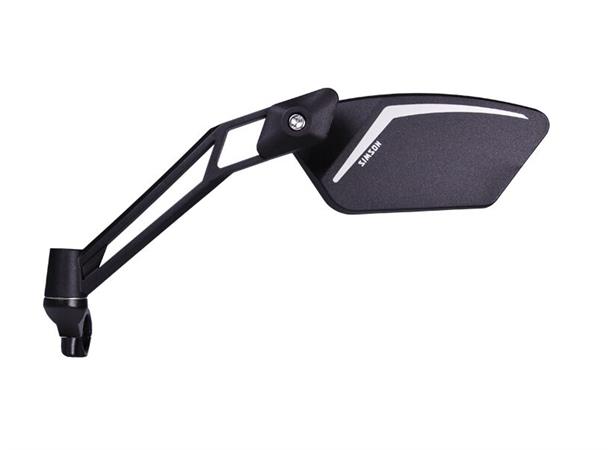 Simson speil venstre side universal Rustfri, 22,2 mm klemme 