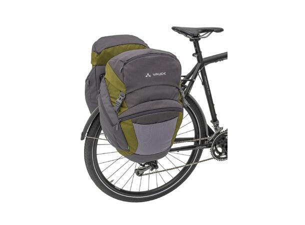 VAUDE Dobbel Sykkelveske OnTour Back 2 x 23 liter, Black/Carmine 