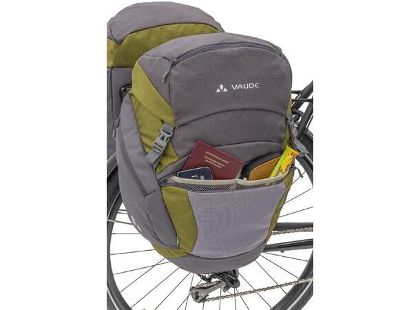 VAUDE Dobbel Sykkelveske OnTour Back 2 x 23 liter, Black/Carmine 
