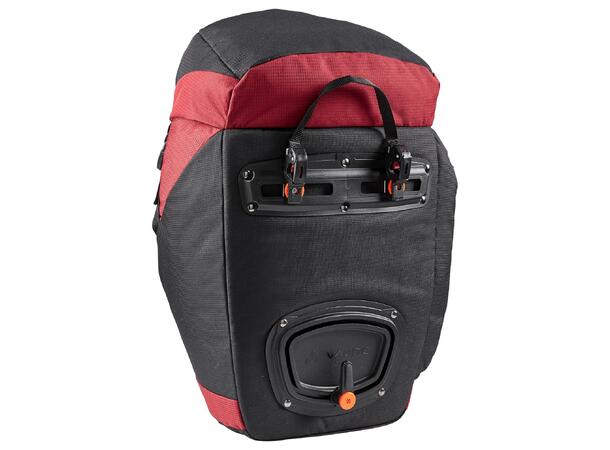 VAUDE Dobbel Sykkelveske OnTour Back 2 x 23 liter, Black/Carmine 
