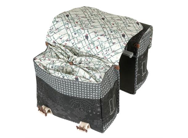 Basil Dobbel Sykkelveske MIK Boheme 2 x 17,5 liter, Charcoal 
