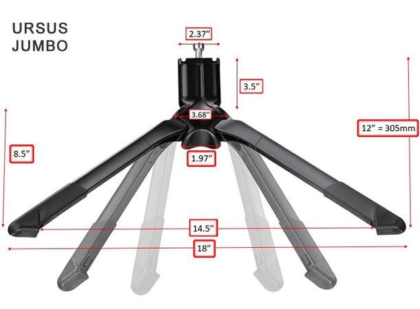 Ursus Dobbel sykkelstøtte Jumbo 300 mm 
