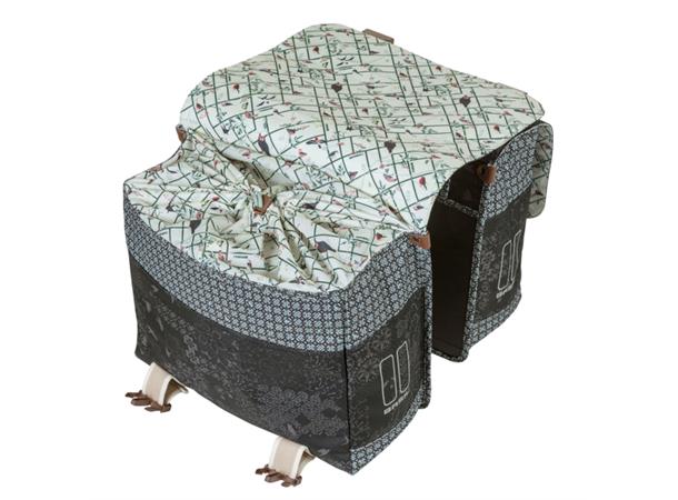 Basil Dobbel Sykkelveske Boheme 2 x 17,5 liter, Charcoal 