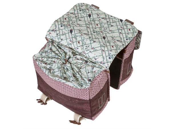 Basil Dobbel Sykkelveske Boheme 2 x 17,5 liter, Fig Red 