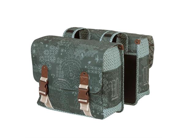 Basil Dobbel Sykkelveske Boheme 2 x 17,5 liter, Forest Green 