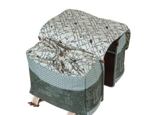 Basil Dobbel Sykkelveske Boheme 2 x 17,5 liter, Forest Green 
