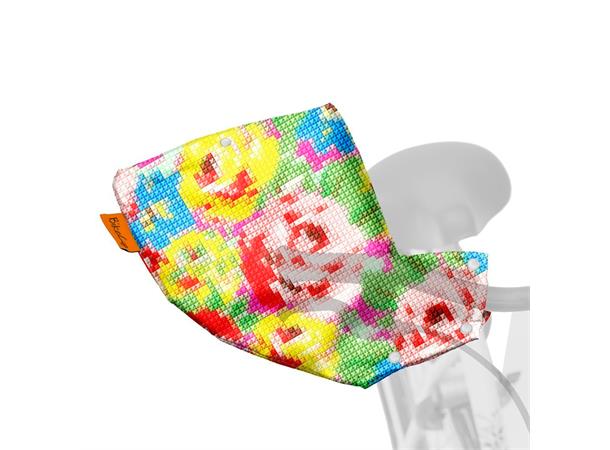 Bikecap håndvarmere Stitchy Flowers Styrevotter 