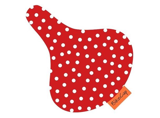 Bikecap setetrekk rød polkadot 
