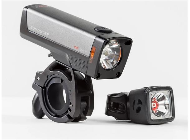 Bontrager Lykt Ion Elite R + Flare R Sykkellys sett, 1000 lumen