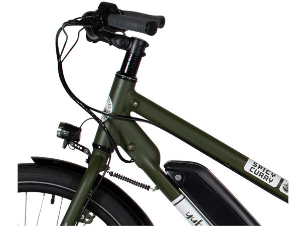 Yuba Spicy Curry Dual Transportsykkel Bosch Cargo Line elsykkel, Green