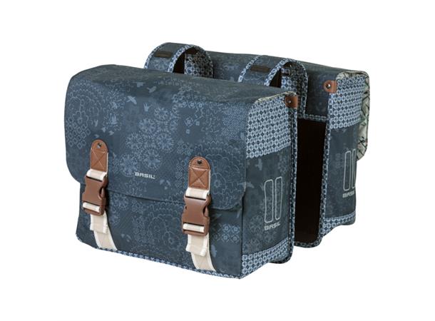 Basil Dobbel Sykkelveske Boheme 2 x 17,5 liter, Indigo Blue 