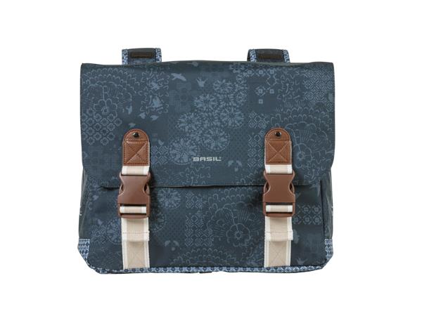 Basil Dobbel Sykkelveske Boheme 2 x 17,5 liter, Indigo Blue 