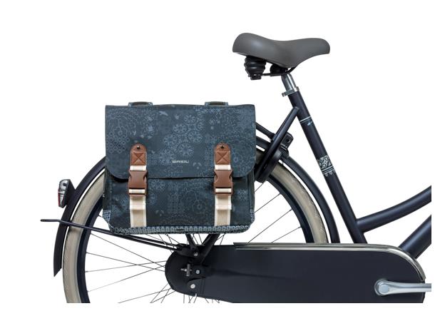 Basil Dobbel Sykkelveske Boheme 2 x 17,5 liter, Indigo Blue 