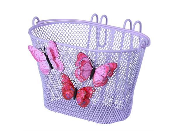 Basil Sykkelkurv Jasmin Butterfly Til barnesykkel, Purple 