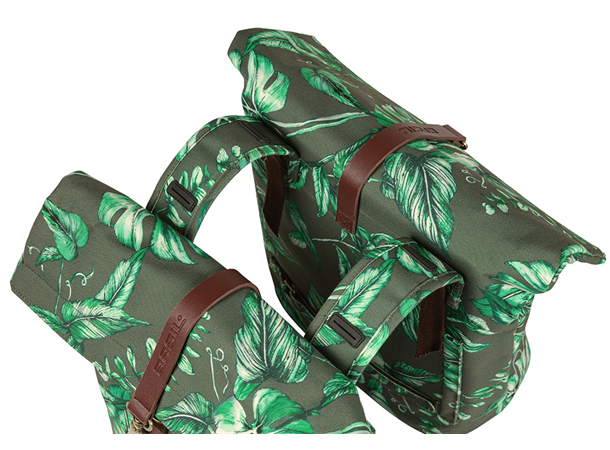 Basil Dobbel Sykkelveske Ever Green 2 x 16 liter, Thyme Green 
