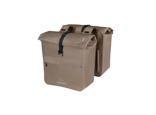 Basil Dobbel Sykkelveske Urban Dry Neo 46-52 liter, Sage Brown 