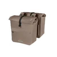 Basil Dobbel Sykkelveske Urban Dry Neo 46-52 liter, Sage Brown