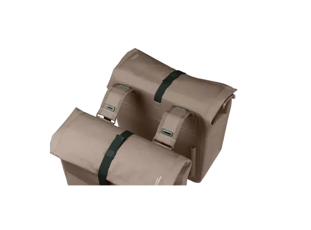 Basil Dobbel Sykkelveske Urban Dry Neo 46-52 liter, Sage Brown 