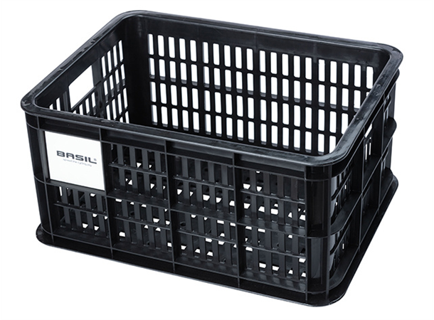 Basil Sykkelkurv Kasse MIK Small 17,5 liter, Black 