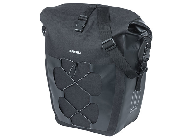 Basil Sykkelveske Navigator Dry 25-31 liter, Black 