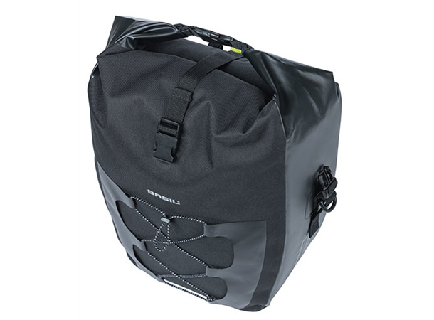 Basil Sykkelveske Navigator Dry 25-31 liter, Black 