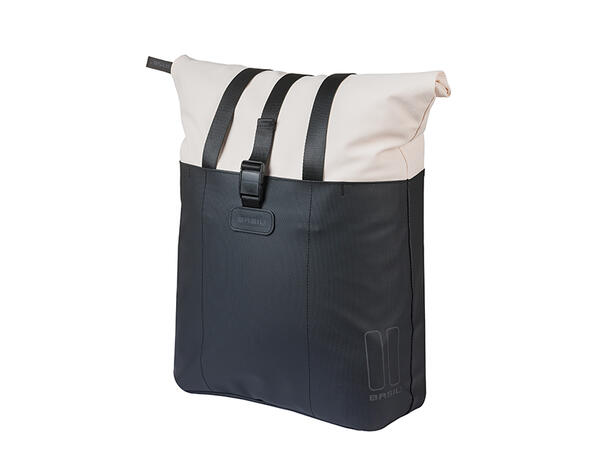 Basil Sykkelveske Vive Shopper 15-20 liter, Off-White/Black 