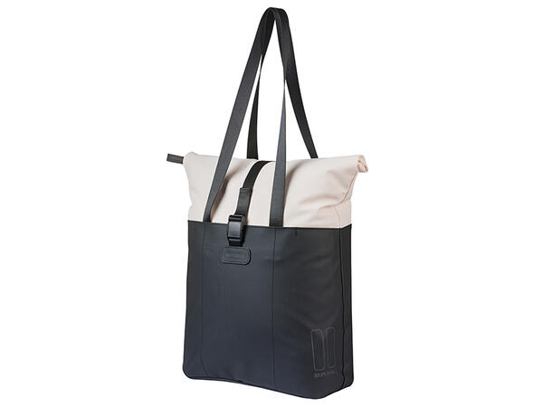 Basil Sykkelveske Vive Shopper 15-20 liter, Off-White/Black 
