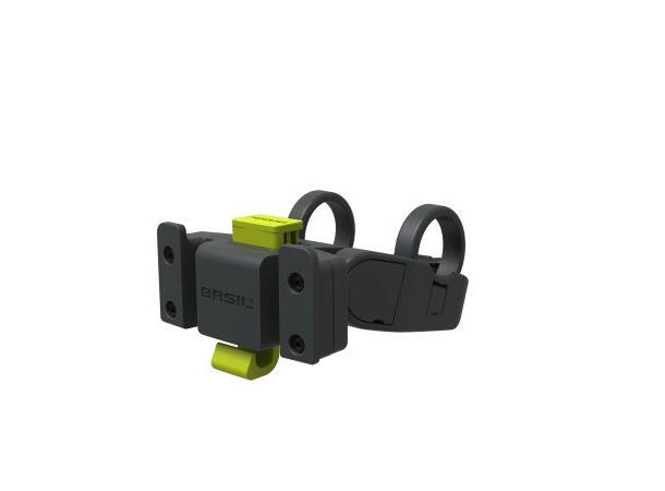 Basil kurvfeste med klickFix adapter Styrefeste 