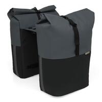 New Looxs Dobbel Sykkelveske MIK Nyborg 17 x 2 liter, Dark Grey Black
