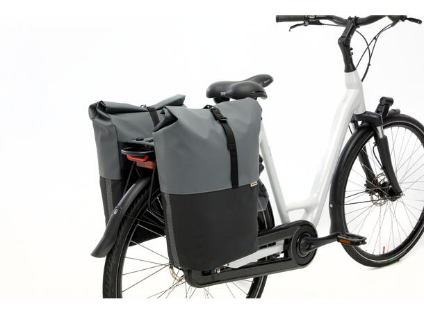 New Looxs Dobbel Sykkelveske MIK Nyborg 17 x 2 liter, Dark Grey Black 
