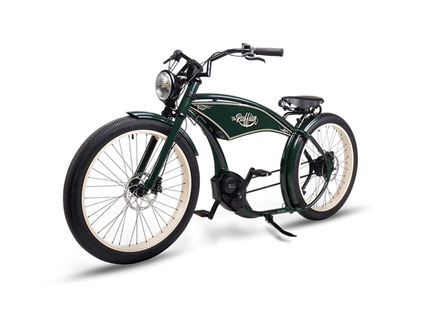 Ruff Cycles The Ruffian Elsykkel Bosch, 500 Wh, Vintage Green 